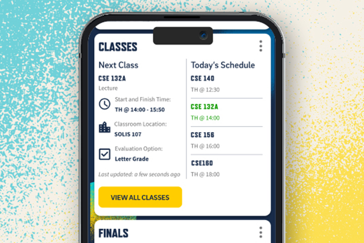 screenshot of app homepage