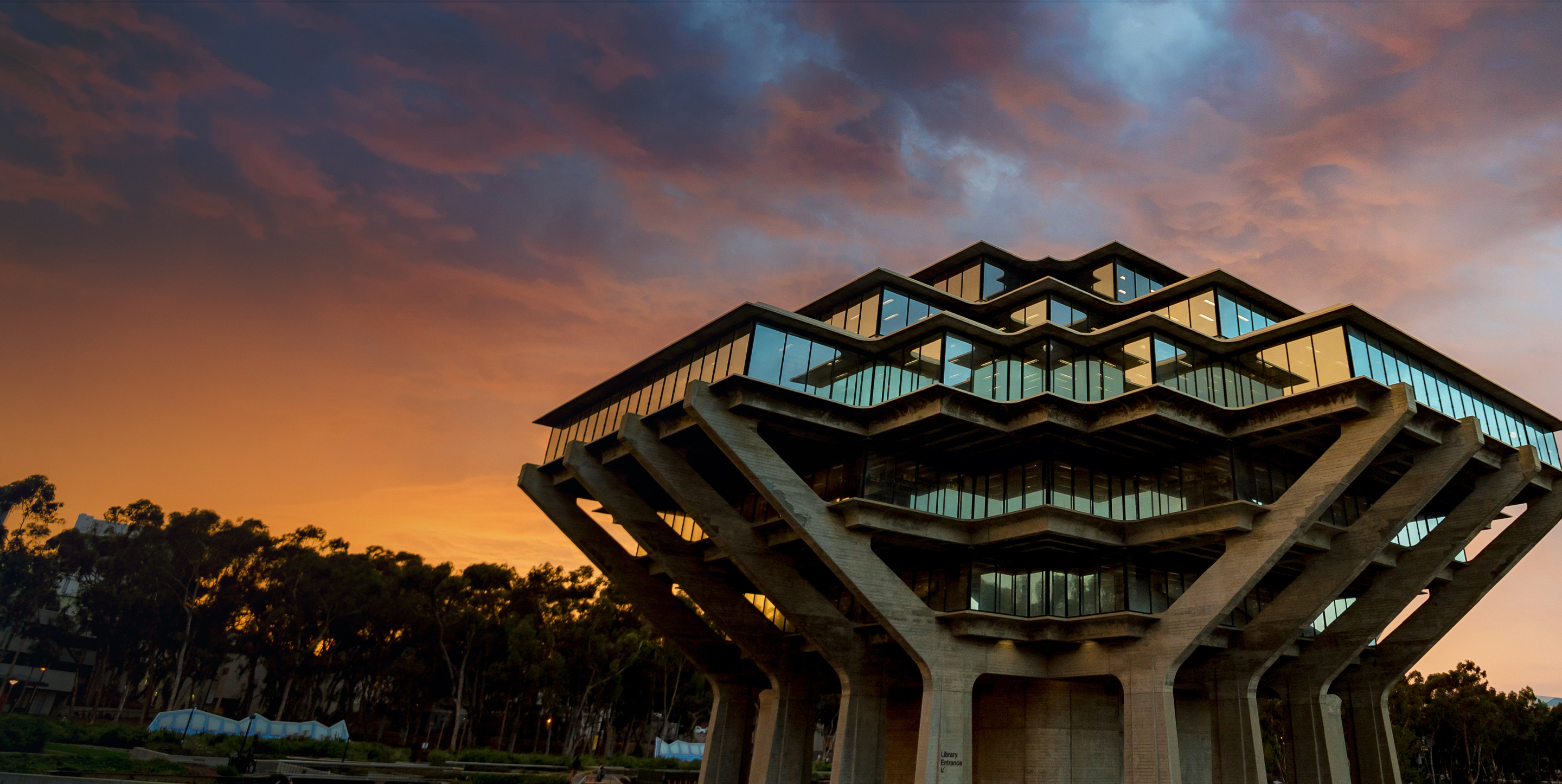 Geisel Library at sunset